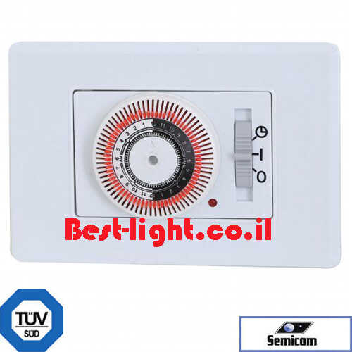 קוצב זמן 24 שעות תחת הטיח Semicom