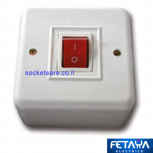מפסק דוד מואר מרובע על הטיח FATAYA 5012