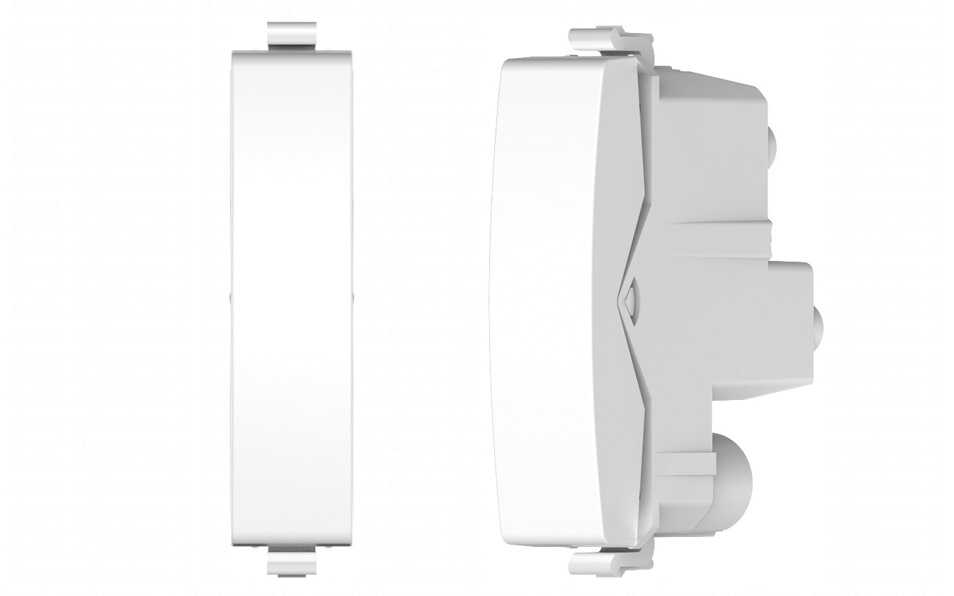 מפסק יחיד חצי מודול לבן NISKO Switch 10A
