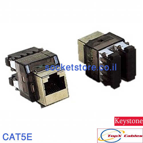 שקע רשת לחיצה Kestone RJ45 CAT5E