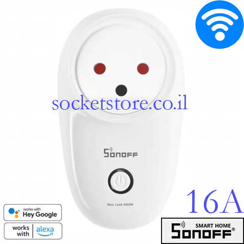 שקע ישראלי חכם Sonoff 16A דגם S26R2