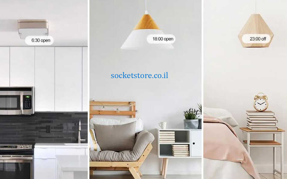 מפסק מרובע מגע אחד שחור Sonoff Wifi & RF דגם T3EU